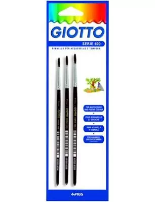 PINCEAUX : Lot de 3 pinceaux 'Giotto' pour aquarelle et gouache