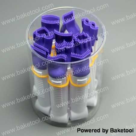 Bonnes affaires -70% : Lot de 10 pinces larges - Baketool - Embouts Fantaisies Dentelés