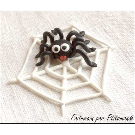 IDEES CREATIVES : Tuto : réaliser une araignée sur sa toile en fimo, par Ptitamande
