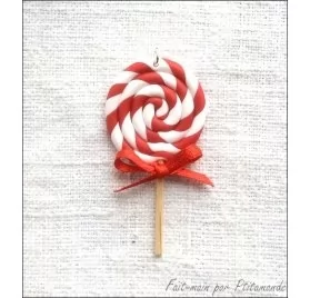 IDEES CREATIVES : Tuto : réaliser une sucette de Noël en pâte polymère, par Ptitamande