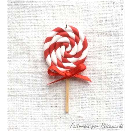 IDEES CREATIVES : Tuto : réaliser une sucette de Noël en pâte polymère, par Ptitamande