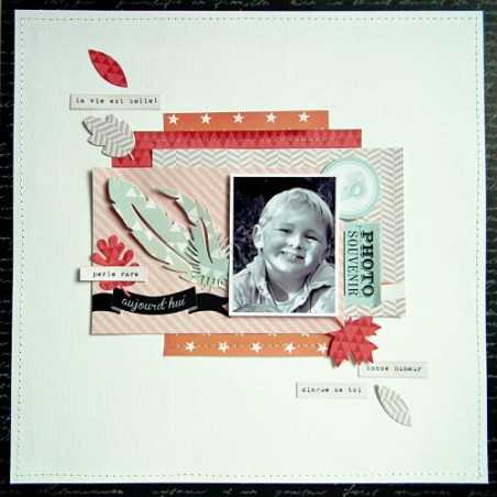 IDEES CREATIVES : Tutos : Réaliser une page avec la collection 'Colorado" de Swirlcards, par Nanat