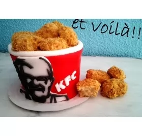 IDEES CREATIVES : Tuto - Réaliser un gâteau comme un bucket de KFC
