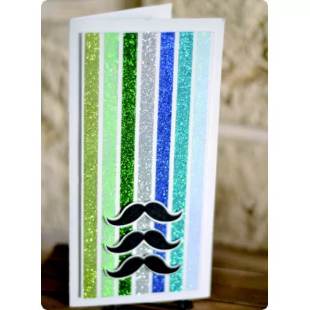 IDEES CREATIVES : Tuto : Réaliser une carte moustache et paillette