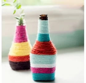 IDEES CREATIVES : Tuto : Réaliser un vase à ficelles, par Madiwi