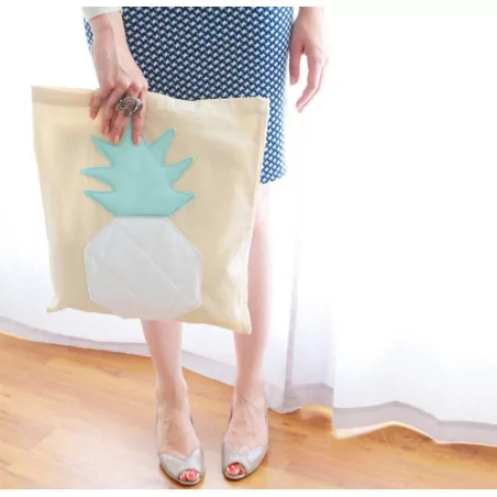 IDEES CREATIVES : Tuto : Réaliser un tote bag matelassé ananas, par Gwladys