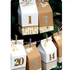 IDEES CREATIVES : Tuto : Réaliser un calendrier de l'avent "boîte de lait", par Toga
