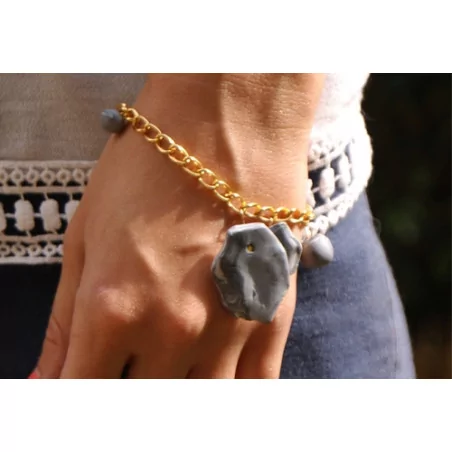 IDEES CREATIVES : Tuto : Réaliser un bracelet marbré, par Kit by Klo