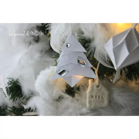 IDEES CREATIVES : Tuto : Réaliser un sapin de Noël origami, par Mademoiselle M