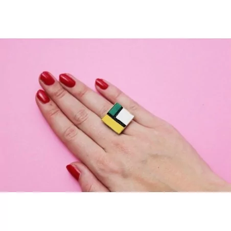 IDEES CREATIVES : Tuto : Réaliser une bague style "Mondrian", par Gwladys