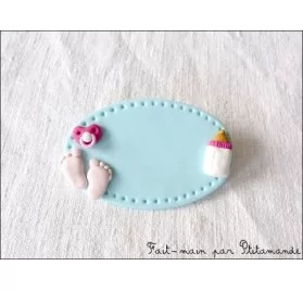 IDEES CREATIVES : Tuto : Réaliser un badge pour sage-femme en pâte polymère, par Ptitamande