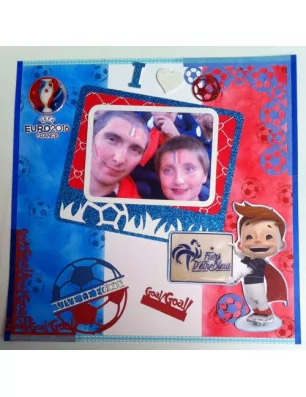 IDEES CREATIVES : Tuto : Réaliser une page de scrap' sur le thème de l'Euro, par Vanessa
