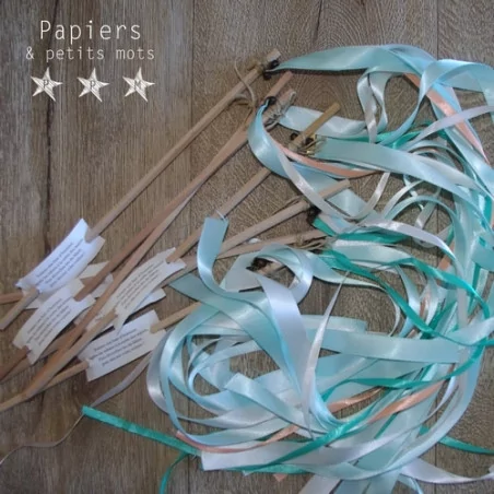 IDEES CREATIVES : Tuto : Réaliser des bâtons de rubans pour célébrer les mariés, par Laure