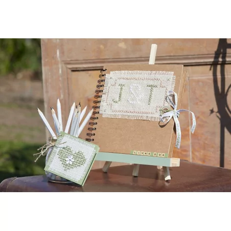 IDEES CREATIVES : Tuto - Mariage Champètre - Le livre d’or + L’étiquette du pot à crayons