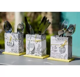 IDEES CREATIVES : Tuto - Barbecue Party - Le meuble de rangement - Les pots à couverts