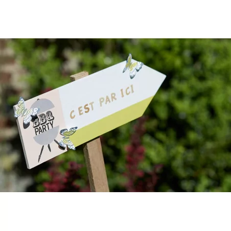 IDEES CREATIVES : Tuto - Barbecue Party - Le meuble de rangement - La flèche "c'est par ici"