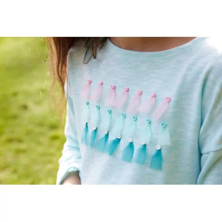 IDEES CREATIVES : Tuto - Customisation d'un vêtement pour enfants - Le sweat avec la tulle