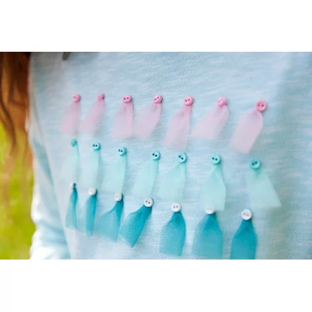 Tuto - Customisation d'un vêtement pour enfants - Le sweat avec la tulle