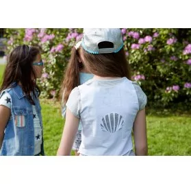 IDEES CREATIVES : Tuto - Customisation d'un vêtement pour enfants - Le tee-shirt avec le coquillage au dos
