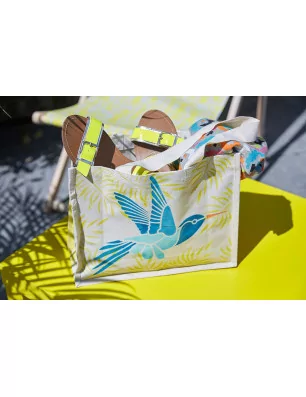 IDEES CREATIVES : Tuto - Customisation de sacs de vacances - Le sac en toile - Le sac avec l'oiseau