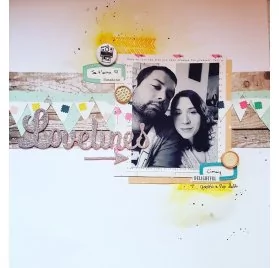 IDEES CREATIVES : Tuto : Concevoir une page d'ensemble avec des tampons de Fonds Ethniques de MISS CREA, par Aurélia C