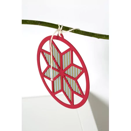 IDEES CREATIVES : Idée créative - Noël Ecossais - La décoration de l'arbre - Boule rouge poinsettia