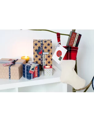 IDEES CREATIVES : Idée créative - Noël Ecossais - La décoration de l'arbre - La botte en tissu et sa carte