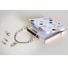IDEES CREATIVES : Bijoux et boîtes à offrir - L'ensemble géométrique chic - La parure géométrique