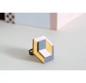 IDEES CREATIVES : Bijoux et boîtes à offrir - L'ensemble géométrique chic - La bague