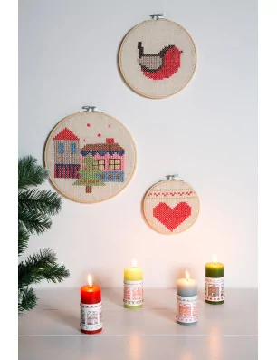 IDEES CREATIVES : Idée créative - Noël Home Sweet Home - Broderies murales - Les 3 broderies