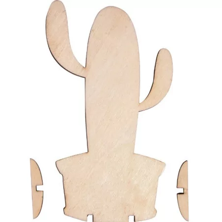 Cactus en bois à poser 'Rayher' 14.3cm x 21.5 cm