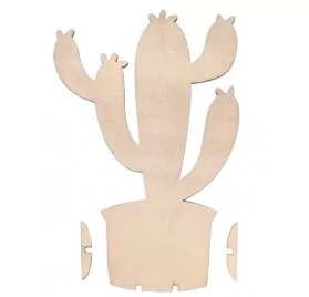 Cactus en bois à poser 'Rayher' 16.5cm x 9 cm