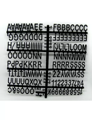 AFFAIRES : Letter Board' Rayher' Quadrat gris de 30 cm avec lettres noires