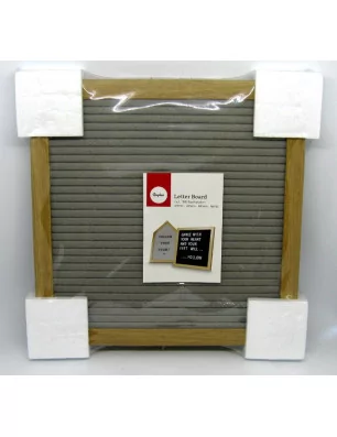 AFFAIRES : Letter Board' Rayher' Quadrat gris de 30 cm avec lettres noires