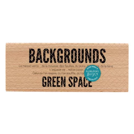 SCRAPBOOKING : Tampon bois 'Florilèges Design - Yellow' Green Space