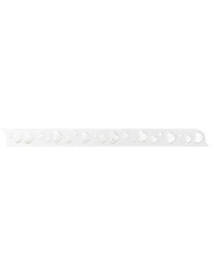 PASSEMENTERIE : Ruban au mètre 'Hotex' satin coeur blanc 10 mm x 1 m
