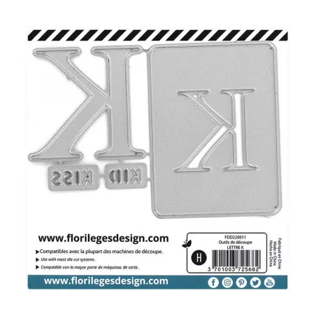 2 Dies / Matrices de découpe 'Florilèges Design - A la Lettre 'Lettre K