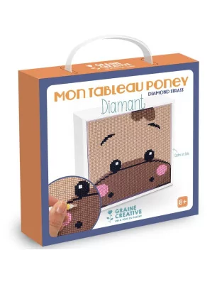 DIAMOND PAINTING : Kit Diamond Strass 'Graine Créative' Mon tableau Poney
