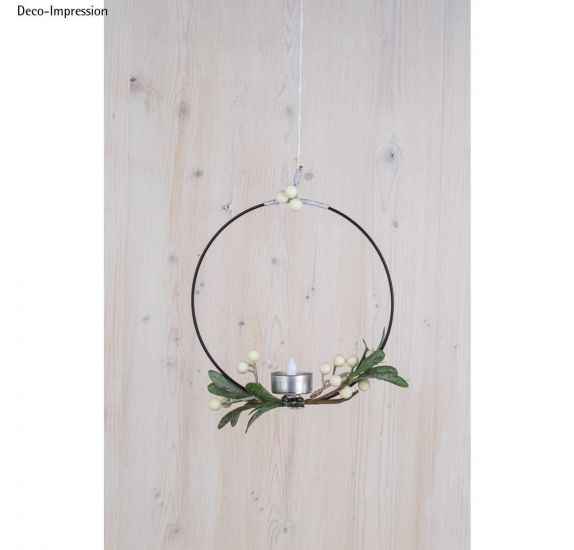 Lot De 4 Bougeoirs En Métal Pour Couronne De L'Avent - Supports à Bougies Avec Pointe, Diamètre 7.5 Cm, Noir