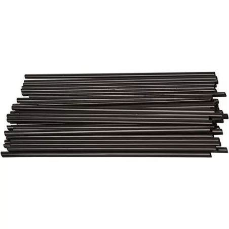 AFFAIRES : Lot de 50 pailles décoratives 'Rayher' Noir 22 cm