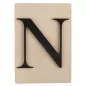 Lettre en bois N 'Rayher' Noir 14.8 cm x 10.5 cm