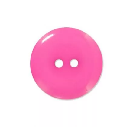 SCRAPBOOKING : Bouton couture en Polyester '3B Com' Fuchsia Brillant 14mm