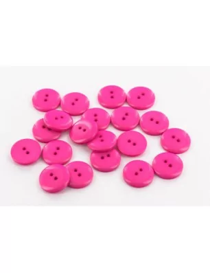SCRAPBOOKING : Bouton couture en Polyester '3B Com' Fuchsia Brillant 14mm