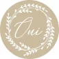 Autocollants 'Artemio - Mariage' Ronds Oui Couronne Kraft/Blanc Autocollants 'Artemio - Mariage' Ronds Oui Couronne Kraft/Blanc