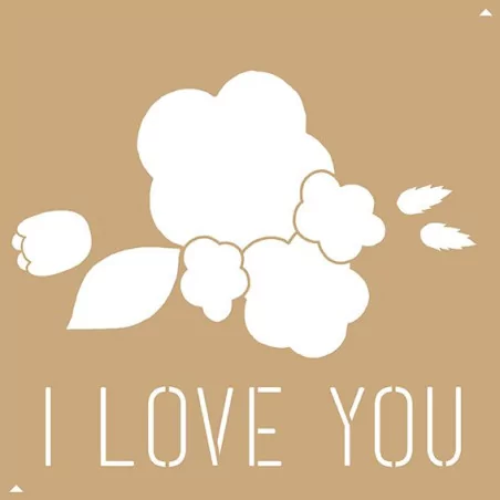 AFFAIRES : Lot de 2 Pochoirs 'Artemio' Mariage Nude 20x20 cm