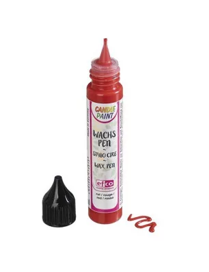 PEINTURES POUR BOUGIES : Stylo cire 'Efco - Candle Paint' Rouge 28 ml