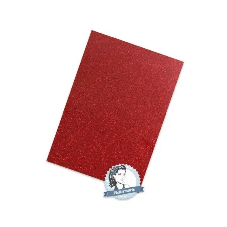 ART DU FIL : Feuille de flex A4 'Plottermarie' Réfléchissant Brillant Rouge