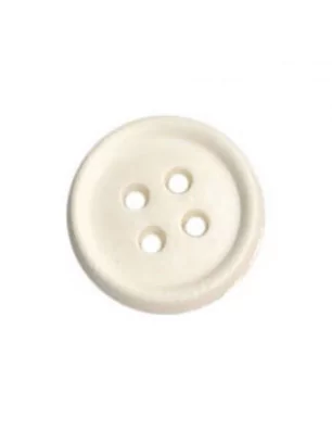 SCRAPBOOKING : Bouton couture 4 trous '3B Com' Ecru mat 12 mm