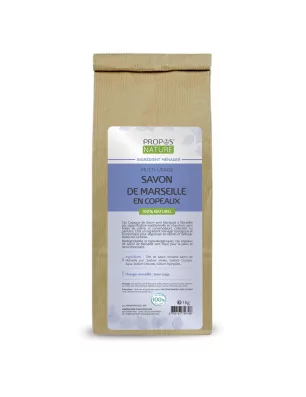 INGREDIENTS MENAGERS : Sachet de 1kg de Savon de Marseille en copeaux 'Propos' Nature'
