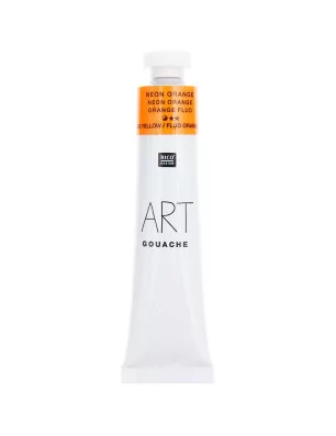 ENFANTS : Tube de 22 ml de gouache 'Rico Design - ART' Orange Fluo
